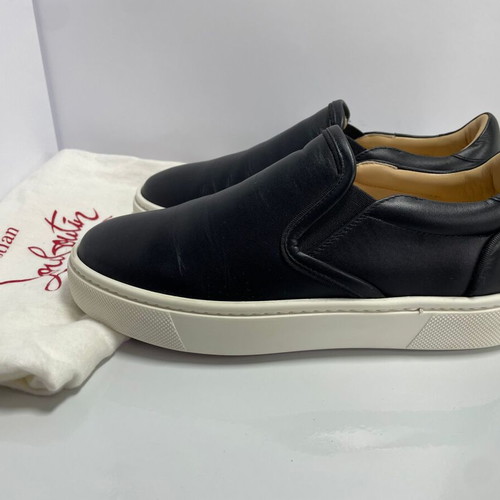 Christian Louboutin slip on sneakers 37.5 like new, black