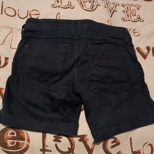 Stradivarius shorts like new, five-pocket with cuffs blue, XS