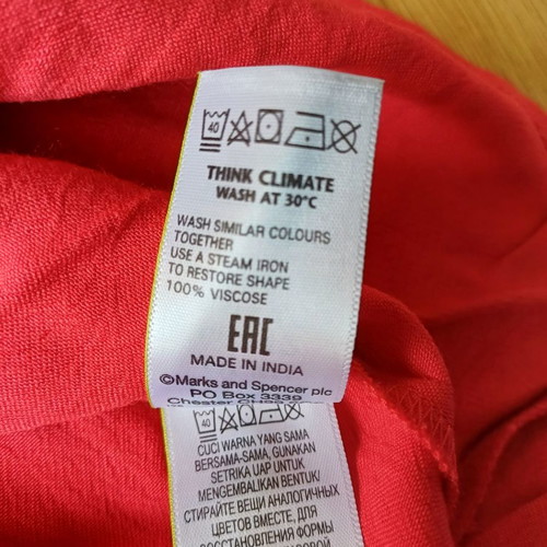 Marks & Spencer red blouse used, size medium