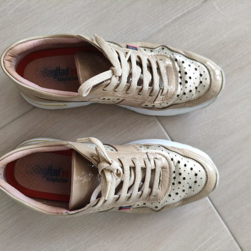 Callaghan Adaptaction women's leather sneakers size 37 like new beige