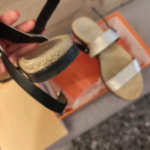 Castaner women's platform sandals size 39, like new, silver