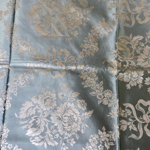 Brocade fabric piece vintage new, silk with damask pattern