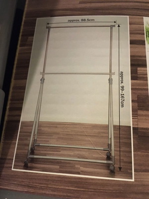 Clothes rack used, worn once