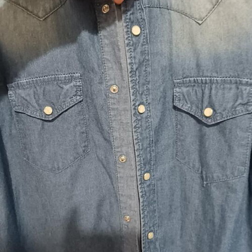 Women's denim shirt like new, size M, blue