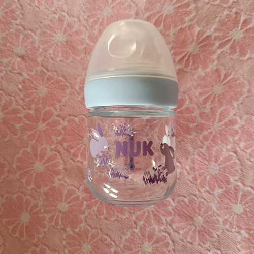 Nuk glass baby bottle Nature Sense new 120ml with silicone nipple anti-colic