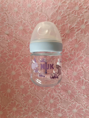 Nuk glass baby bottle Nature Sense new 120ml with silicone nipple anti-colic