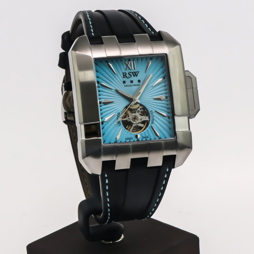 RSW RSWA152OH-SL-9AB men's automatic watch new, black and turquoise