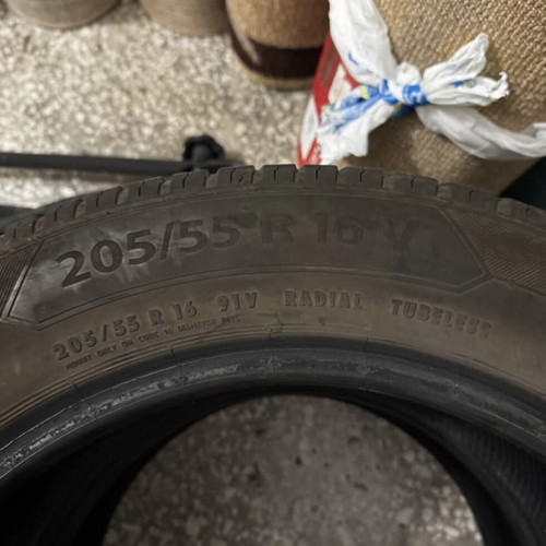 Car tires used, 2 pieces 205/55/16, 4 years old, moderate condition