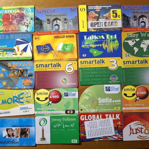 Phone cards used, collection of 143 different Greek cards