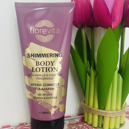 Shimmering body lotion new with vanilla and coconut fragrance