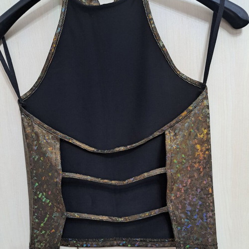 Sleeveless gold top new, size S