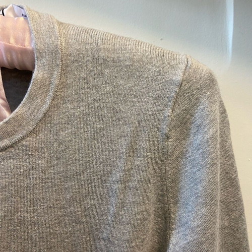 Zara knit short-sleeve T-shirt medium gray like new