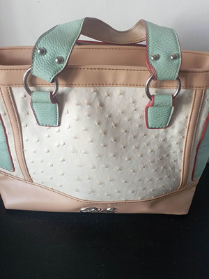 Axel handbag used with summer design beige and brown