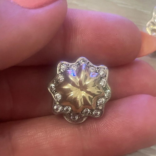 Silver gold earrings used 925, 585