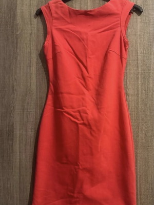 Fitted dress with low back S used, orange