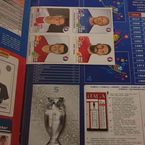 Panini Euro2016 album like new with 200 single stickers