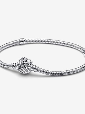 Pandora Disney Tinker Bell Clasp Moments Snake Chain Charm Bracelet Silver New