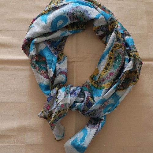 Square scarf new, multicolored 90x110cm