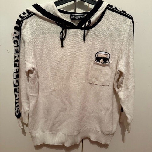 Karl Lagerfeld knitted sweater like new, black and white