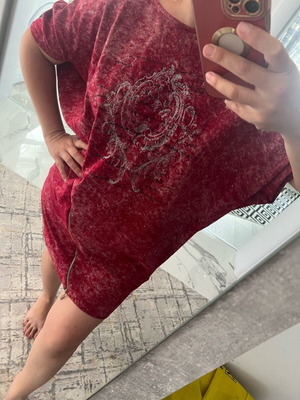 Lucy Dress Tunic new, size L, red