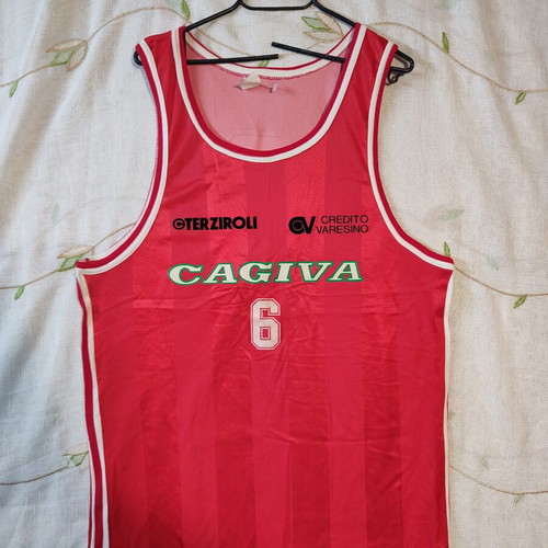 Springfield Basket Vintage Basketball Jersey Cagiva Credito Varesino Terziroli Size VI