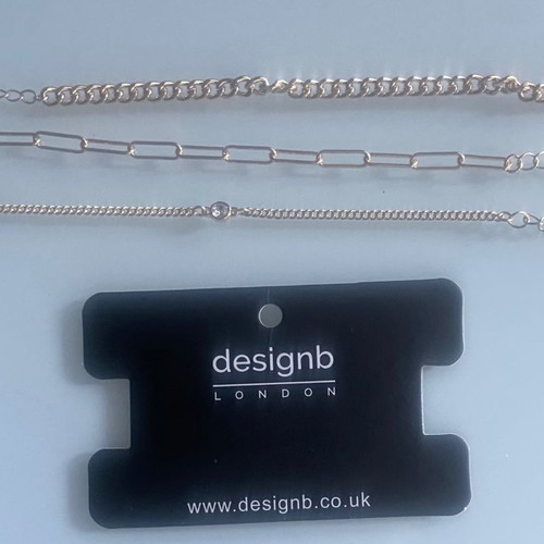 Three gold plated bracelets Design Letters used