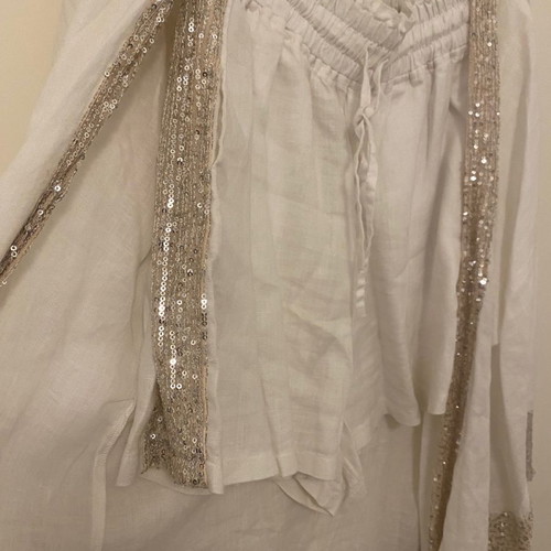 Nema linen set with sequins from shorts and kimono new