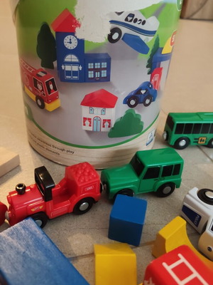 Playtive Junior City Building Blocks used wooden set 50 pieces