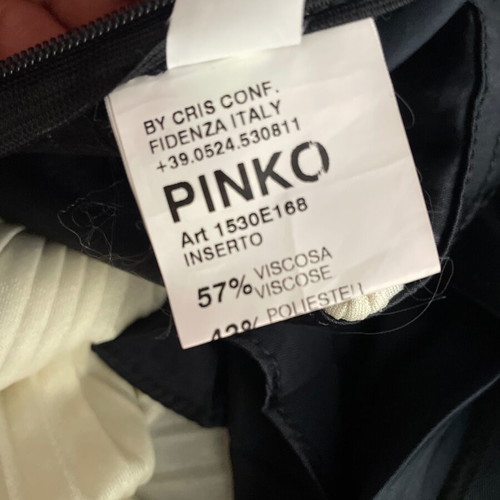 Pinko cocktail dress black cream pleated mini XS like new