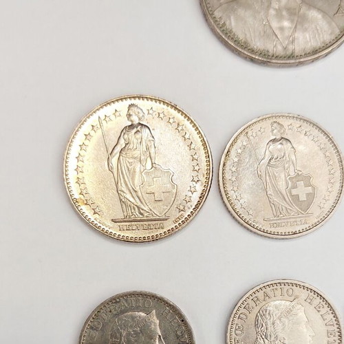 Swiss Coin Collection like new, pack of 7 Swiss francs