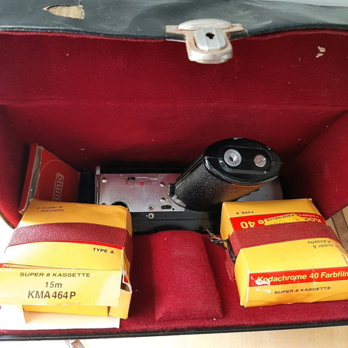 Eumig Viennette Super 8 camera used with case and Kodak film