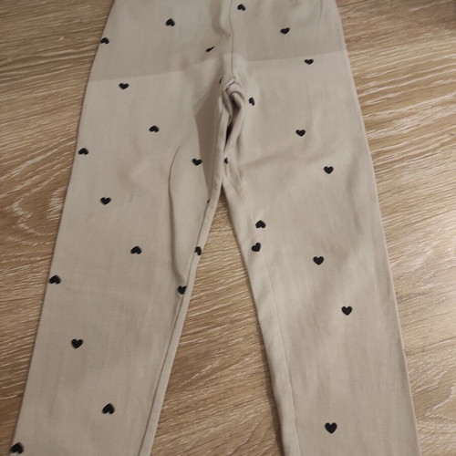 Girls' leggings H&M size 140 used, white and black with lining