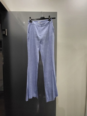 ZARA linen pants S 36 like new, blue