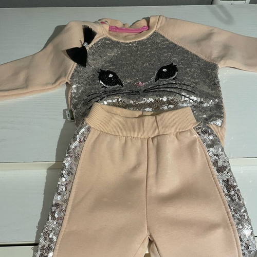 Baby clothing set with sequins like new for girl