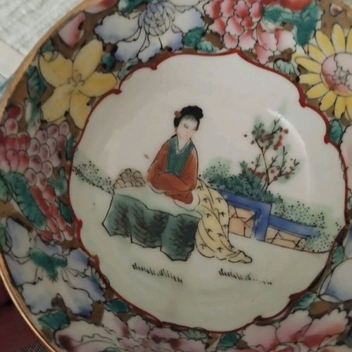 Satsuma plate and Chinese plate with bowl like new