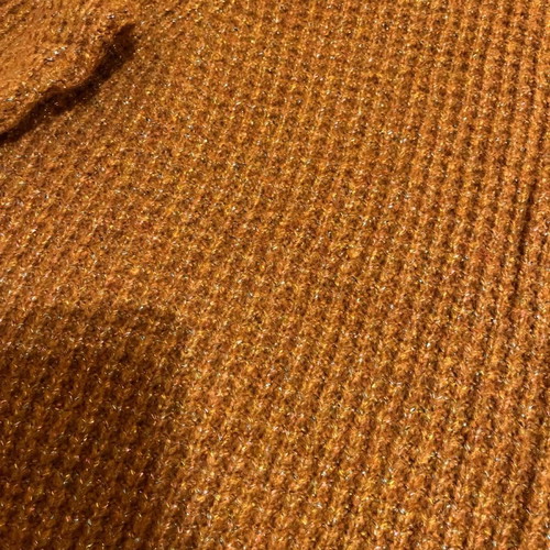 BSB sweater used, brick color with gold thread, size M