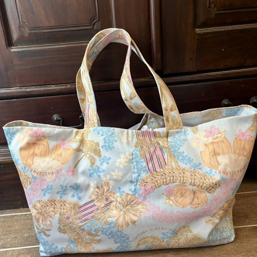 Hemithea Shoulder Beach Bag new, pastel colors, 60x30 cm