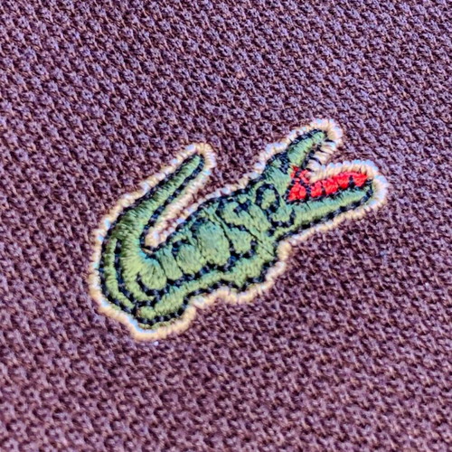 Vintage Lacoste Chemise Polo Made in France M Brown like new