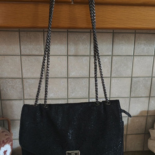 Black evening shoulder bag like new