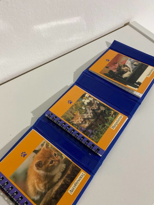 Triptych with kittens unused, vintage