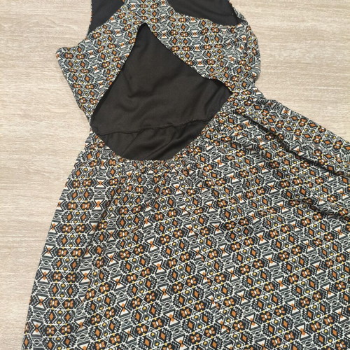 Stradivarius summer sleeveless dress with ethnic print, size M, like new