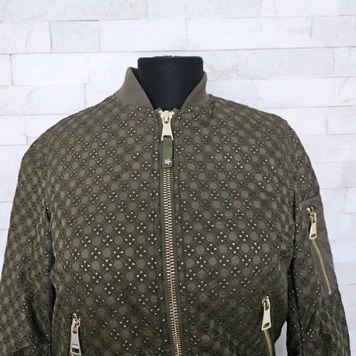 Guess women's jacket size XS like new, army green with lace