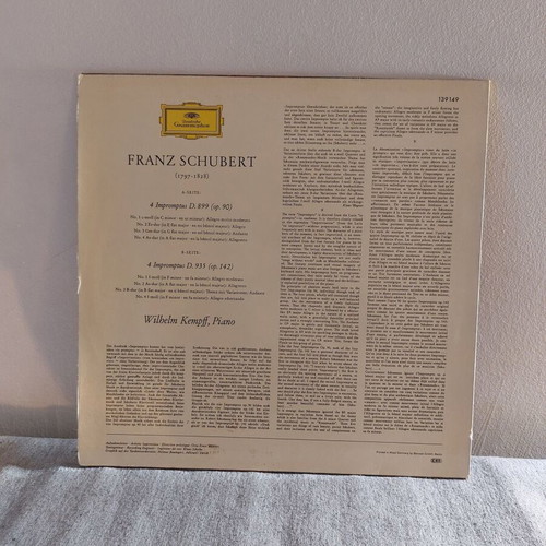 Franz Schubert Impromptus vinyl record used, classical