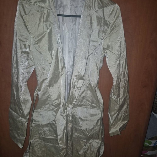 Esti trench coat used, long gold jacket with pockets