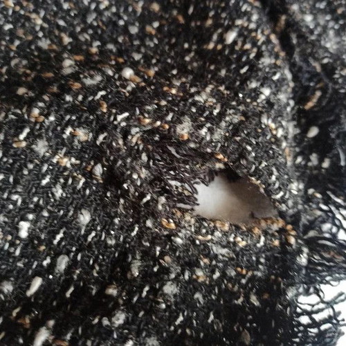 Zara blouse Large, black lace and tweed weave, like new condition