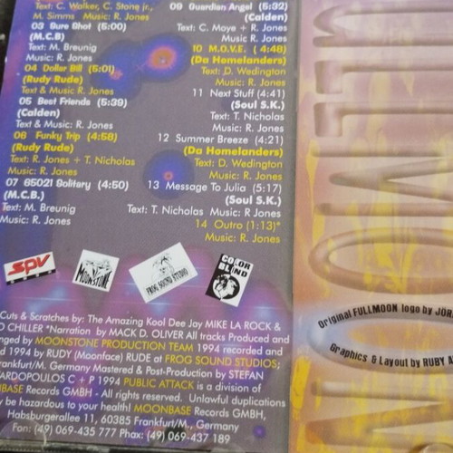 Va Dope Beats Fullmoon Da Phat Compilation CD like new, hip-hop