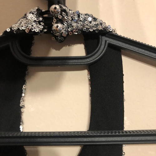 Black one-piece jumpsuit like new with sequin details