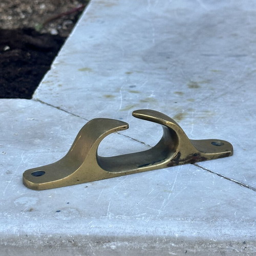 Vintage brass boat cleat decorative, used, 16 cm
