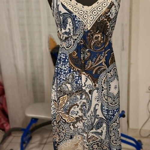 Benissimo summer dress size S, blue multicolor