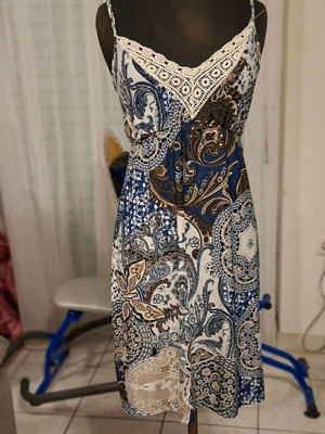 Benissimo summer dress size S, blue multicolor
